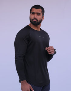 Athleisure Full Sleeves T-shirt Black
