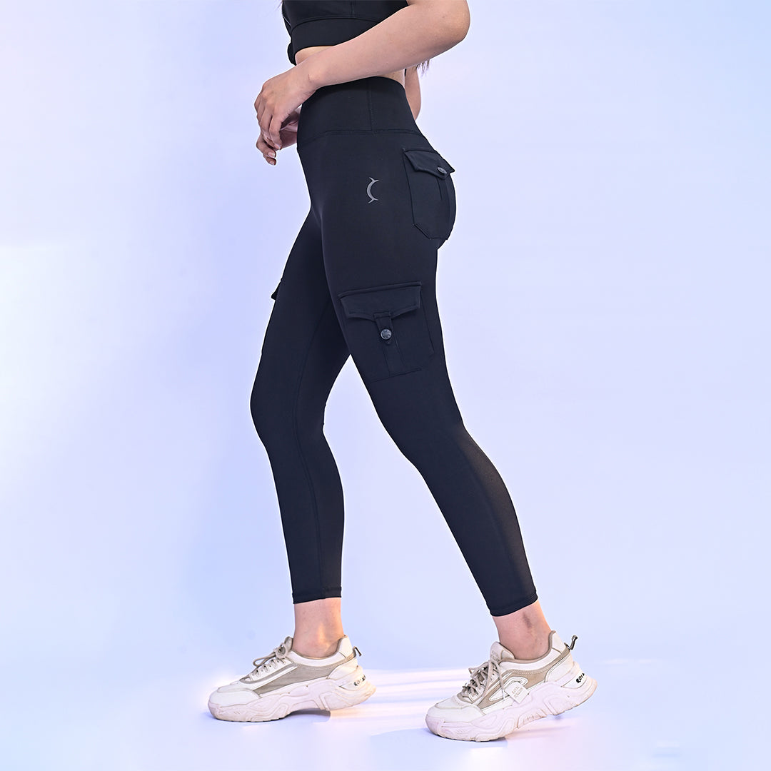 Seamless Cargo Legging - Black