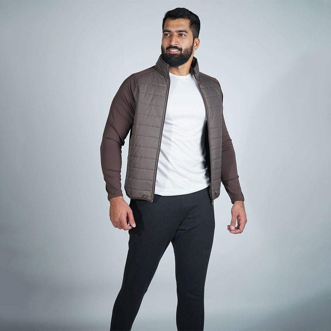 Bomber Jacket Men's - Brown-Bodybrics-