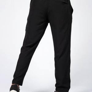 Straight Fit Cargo Trousers - Black