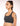 Adjustable Front Zip Sports Bra - Black
