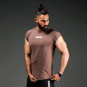 Cap Sleeves Tshirt - Pecan Brown