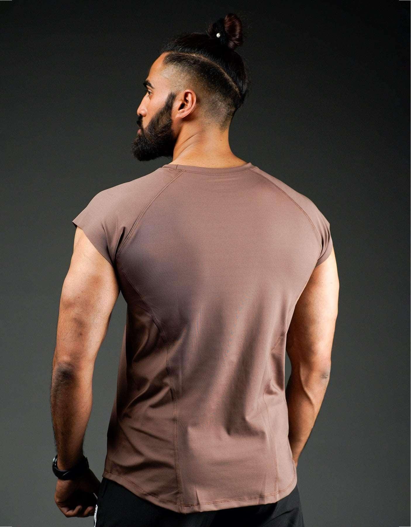 Cap Sleeves Tshirt - Pecan Brown