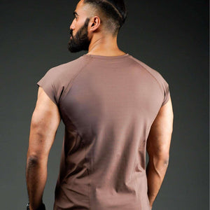 Cap Sleeves Tshirt - Pecan Brown