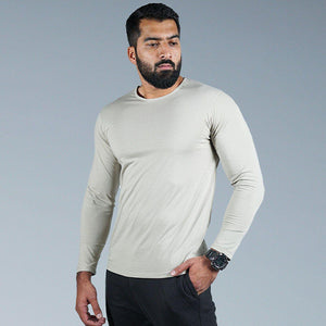 Full Sleeves Crew Neck - Cream