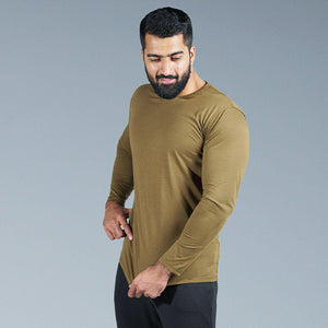 Full Sleeves Crew Neck - Olive