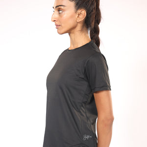 Athletic Crew Neck Tshirt -Black