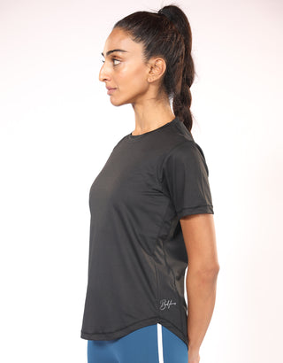 Athletic Crew Neck Tshirt -Black