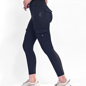 Seamless Cargo Legging - Black