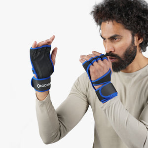 Fingerless Gloves - Blue-Bodybrics-