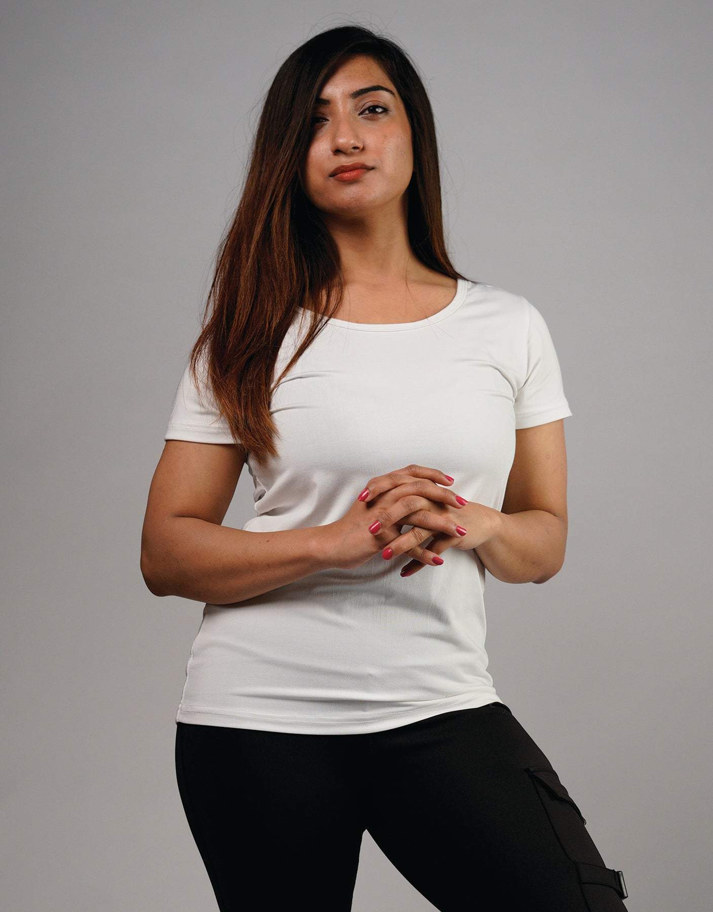 Ultrasoft Open Back Tee - White-Bodybrics-