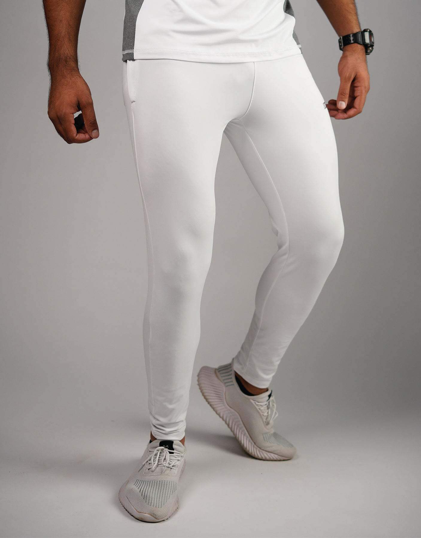 Men's Compression Legging - White – Bodybrics