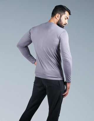 Full Sleeves Crew Neck - Ash Violet-Bodybrics-Men's T-Shirts