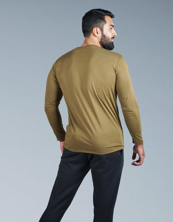 Full Sleeves Crew Neck - Olive-Bodybrics-