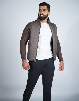 Bomber Jacket Men's - Brown-Bodybrics-