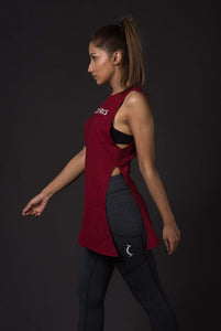 Miring Women Vest - Maroon-Bodybrics-Women's Vest