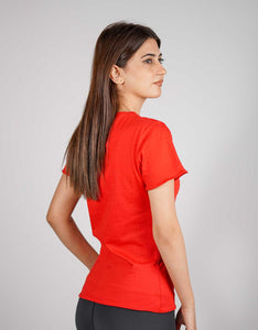 Embroidered Logo T-Shirt - Red-Bodybrics-