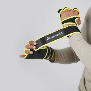 Fingerless Gloves - Yellow-Bodybrics-