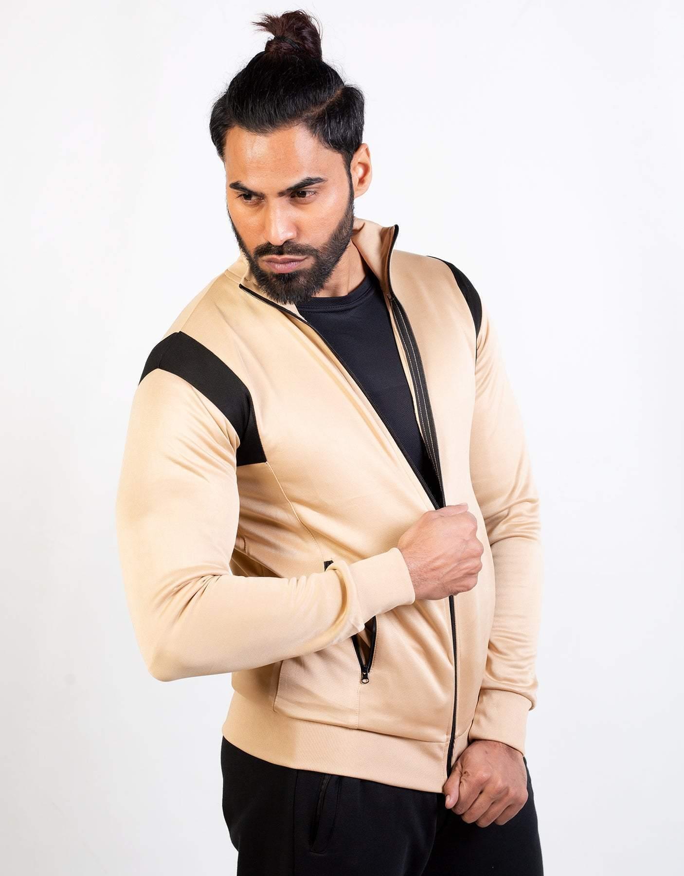 Apex Full Zip Pullover - Beige-Bodybrics-