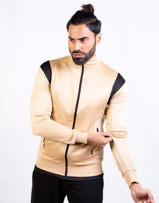 Apex Full Zip Pullover - Beige-Bodybrics-