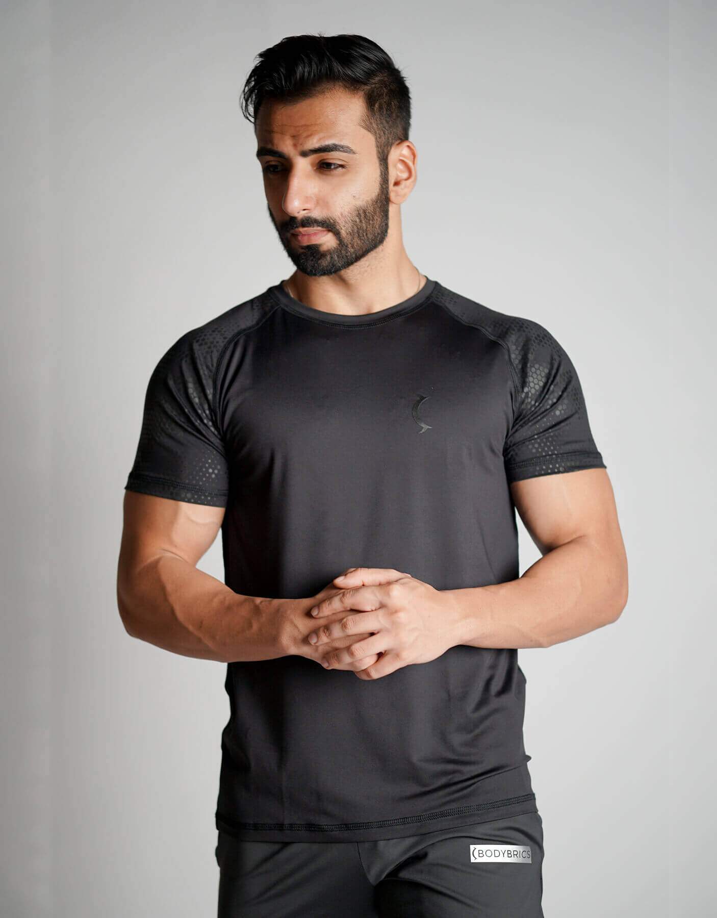 Hexa Graphic T-Shirt - Black-Bodybrics-